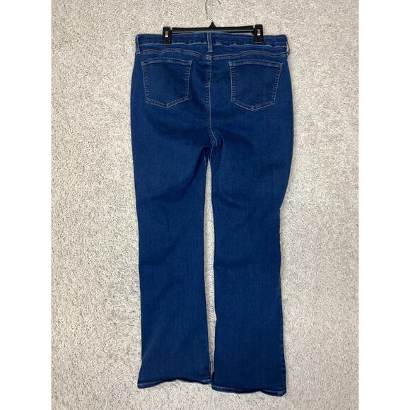 NYDJ Barbara Bootcut Jeans Womens 16 Blue Dark Wash Stretch Lifttuck Technology - Picture 4 of 12